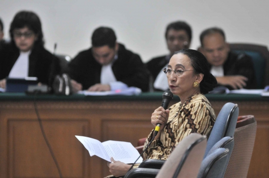 Hakim MK Maria Farida bersaksi di sidang adik Ratu Atut