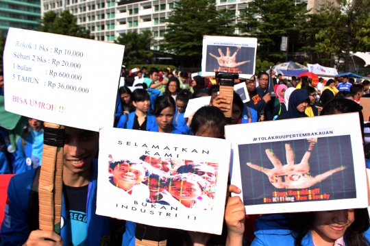 Kampanye antirokok, mahasiswa long march dari MH Thamrin-HI