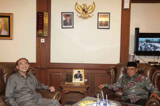 Pertemuan Suryadharma Ali dengan Said Aqil Siradj di Kantor PBNU