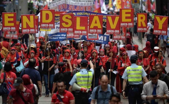 Menengok aksi May Day para buruh di belahan dunia