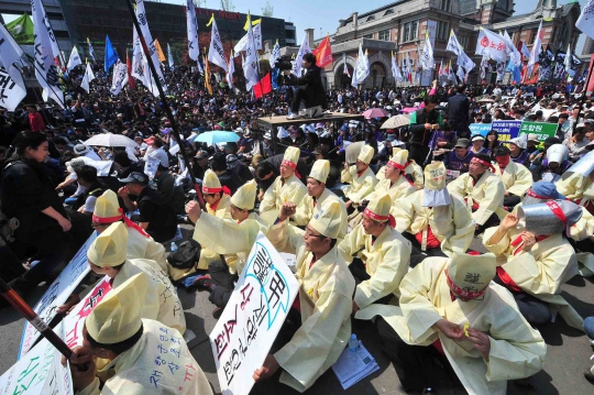 Menengok aksi May Day para buruh di belahan dunia