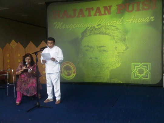 Aksi Rhoma Irama baca puisi Chairil Anwar 'Karawang-Bekasi'
