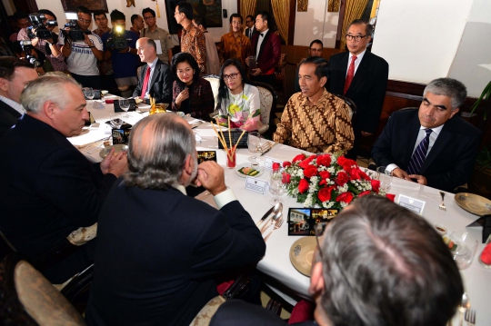 Acara makan malam Jokowi dengan 14 Dubes asal Amerika di Cikini