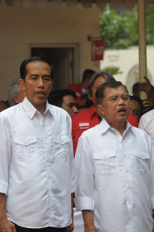 Deklarasi capres-cawapres, Jokowi-JK didampingi istri