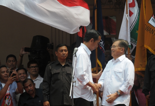 Deklarasi capres-cawapres, Jokowi-JK didampingi istri