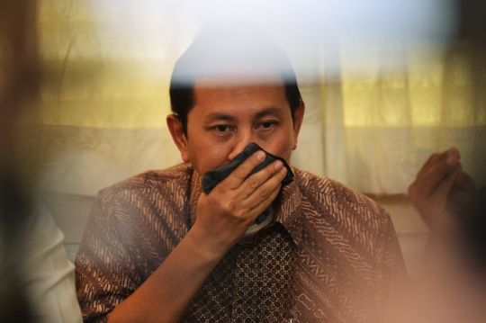 Udar Pristono gelar jumpa pers soal kasus korupsi Transjakarta