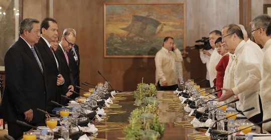 Presiden Filipina sambut SBY di Istana Malacanang