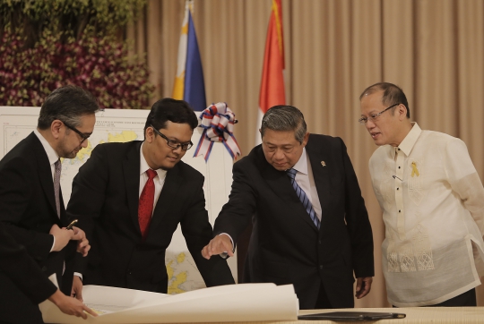 Presiden Filipina sambut SBY di Istana Malacanang