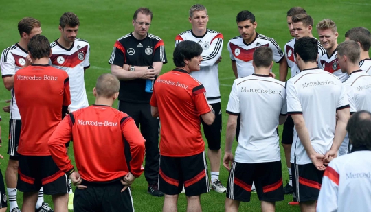 Latihan perdana tim 'Der Panzer' Jerman jelang Piala Dunia 2014