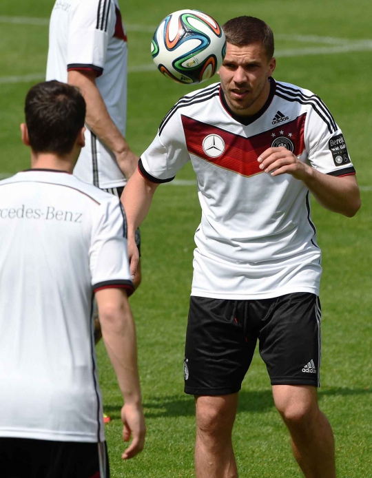 Latihan perdana tim 'Der Panzer' Jerman jelang Piala Dunia 2014