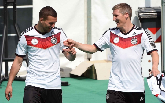 Latihan perdana tim 'Der Panzer' Jerman jelang Piala Dunia 2014