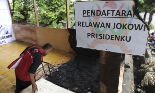 Relawan selidiki posko Jokowi di Setiabudi yang hangus dibakar