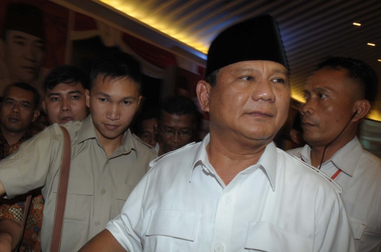 Capres Prabowo beri semangat tim pemenangan