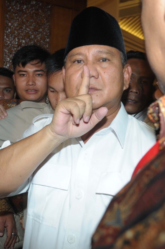 Capres Prabowo beri semangat tim pemenangan