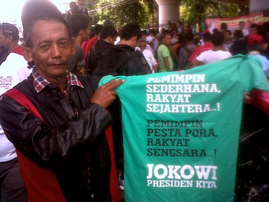 Ribuan sopir dan tukang ojek deklarasi dukung Jokowi-JK