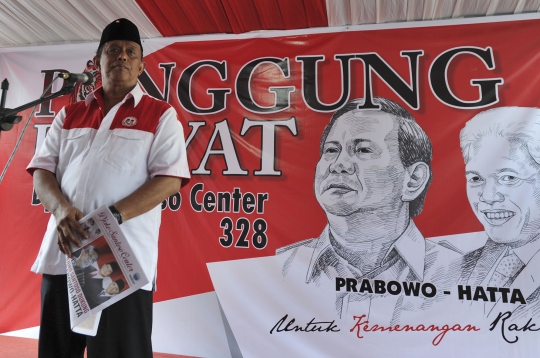 Mantan panglima TNI Djoko Santoso nyatakan dukung Prabowo-Hatta