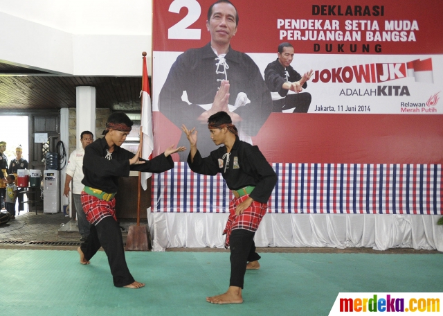 Foto Aksi deklarasi pendekar  silat dukung Jokowi JK 