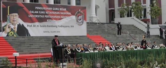 Pengukuhan SBY sebagai Guru Besar Ilmu Ketahanan Nasional