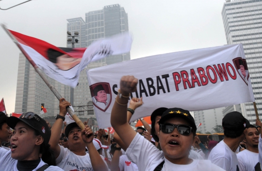 Aksi kampanye artis Ibu Kota dukung Prabowo-Hatta di HI