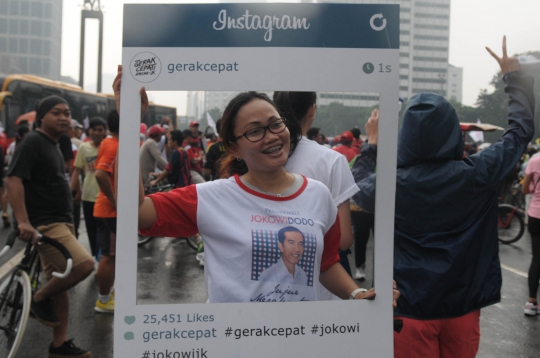 Kampanye Jokowi-JK dengan berfoto frame Instagram