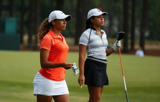 Aksi pegolf cantik di turnamen Golf Wanita AS Terbuka 2014