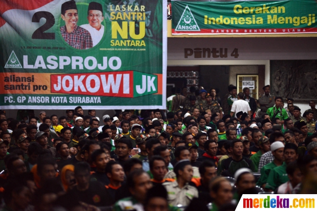 Foto : JK hadiri apel akbar Banser NU di Surabaya merdeka.com