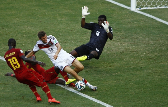 Lawan Ghana, Jerman main dengan skor imbang 2-2