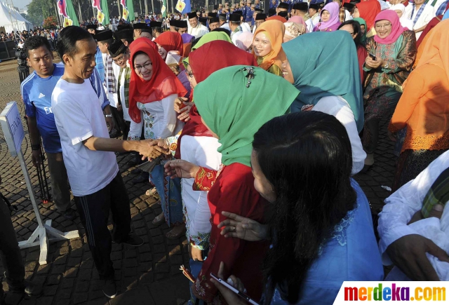 Foto : Salam dua jari Jokowi sapa ribuan warga Ibu Kota di 