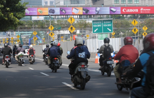 Proyek MRT, lalu lintas Jalan Thamrin dipersempit