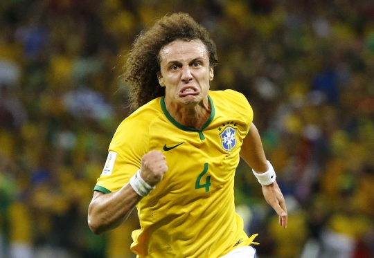 Tampang sangar David Luiz usai hajar Kolombia
