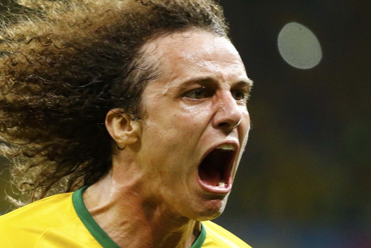 Tampang sangar David Luiz usai hajar Kolombia
