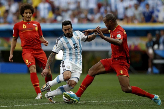 Tendangan Gonzalo Higuain bawa Argentina ke semifinal