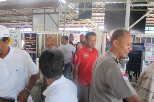 Memantau pemungutan suara pilpres di Tawau