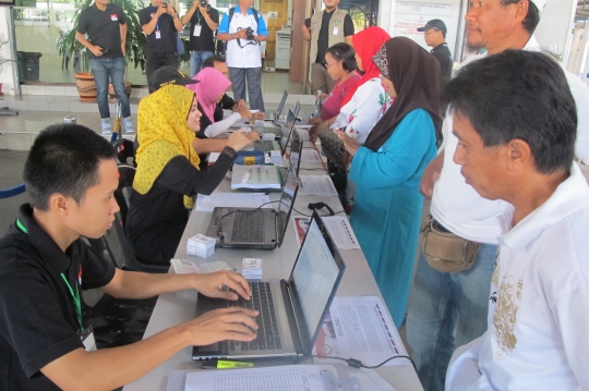 Memantau pemungutan suara pilpres di Tawau