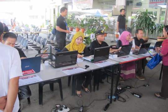 Memantau pemungutan suara pilpres di Tawau