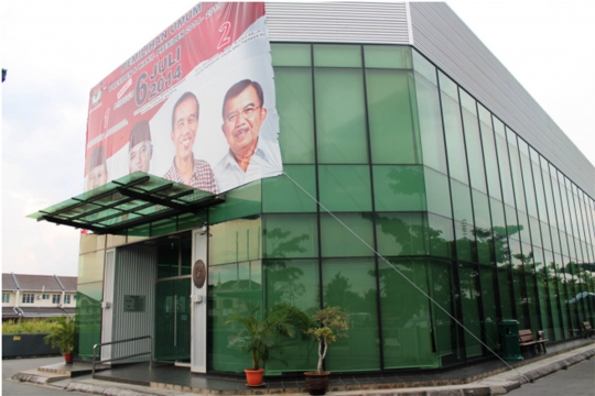 Suasana pencoblosan pilpres di TPS Kuching Malaysia