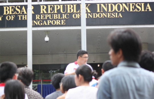 Antusias WNI di Singapura ikuti pencoblosan pilpres 2014