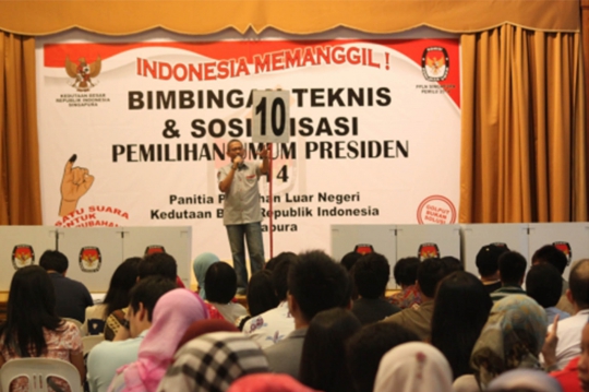 Antusias WNI di Singapura ikuti pencoblosan pilpres 2014