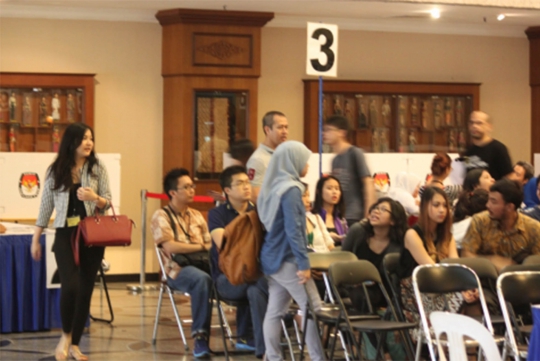 Antusias WNI di Singapura ikuti pencoblosan pilpres 2014
