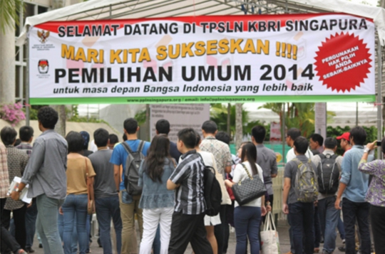 Antusias WNI di Singapura ikuti pencoblosan pilpres 2014