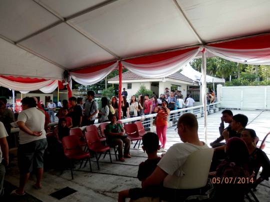 Mengintip suasana pencoblosan Pilpres di KBRI Kuala Lumpur