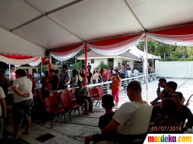 Foto : Mengintip suasana pencoblosan Pilpres di KBRI Kuala 