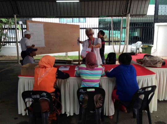 Menengok suasana penghitungan suara Pilpres di Kinabalu