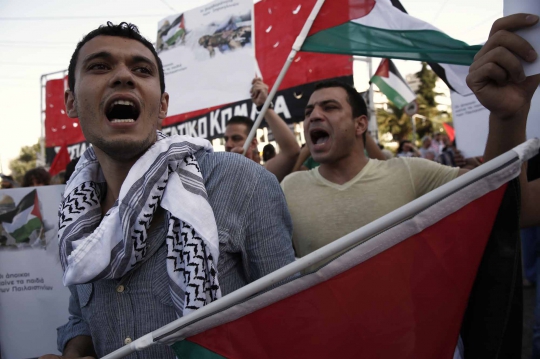 Aksi warga di belahan dunia dukung kedamaian di Palestina