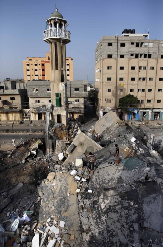 Serangan biadab Israel hancurkan masjid di Jalur Gaza