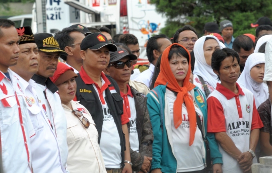 Apel siaga damai relawan Prabowo-Hatta di TMII