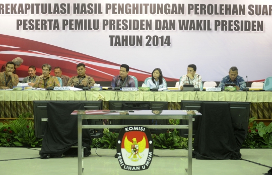 KPU rekapitulasi suara nasional hasil Pilpres