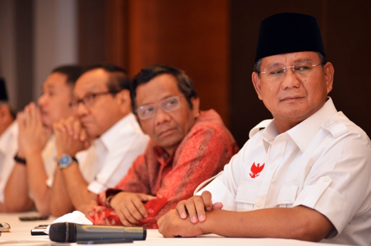 Jumpa pers Prabowo saat minta KPU hentikan rekapitulasi suara