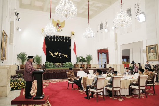 Suasana akrab hiasi buka puasa bareng SBY, Jokowi dan Prabowo