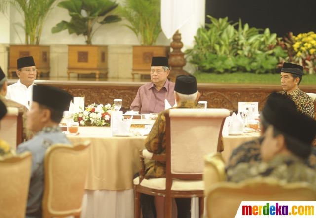 Foto : Suasana akrab hiasi buka puasa bareng SBY, Jokowi 